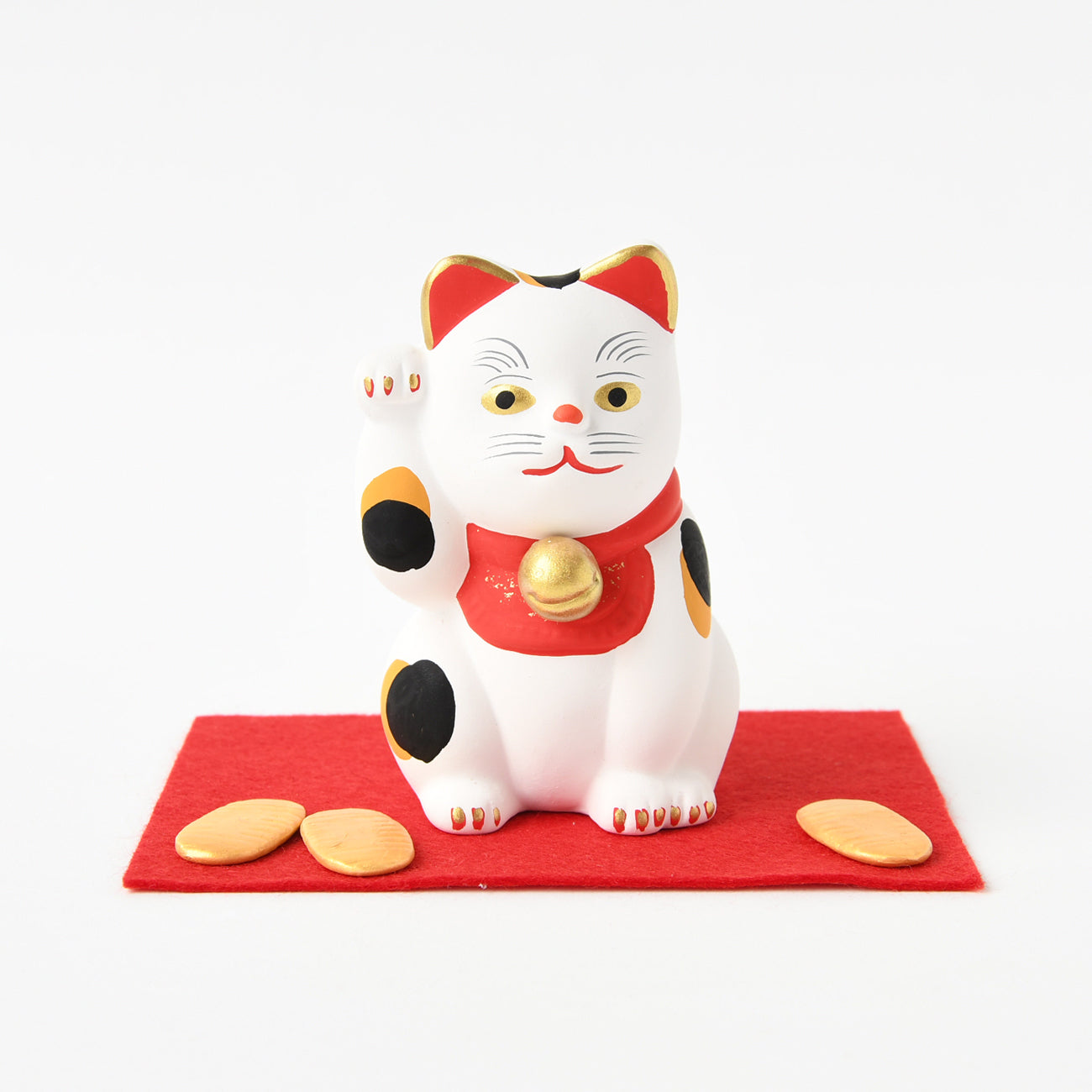 福招き猫 中 ミケ / 島田耕園人形工房 | 京都の伝統工芸品の通販サイト