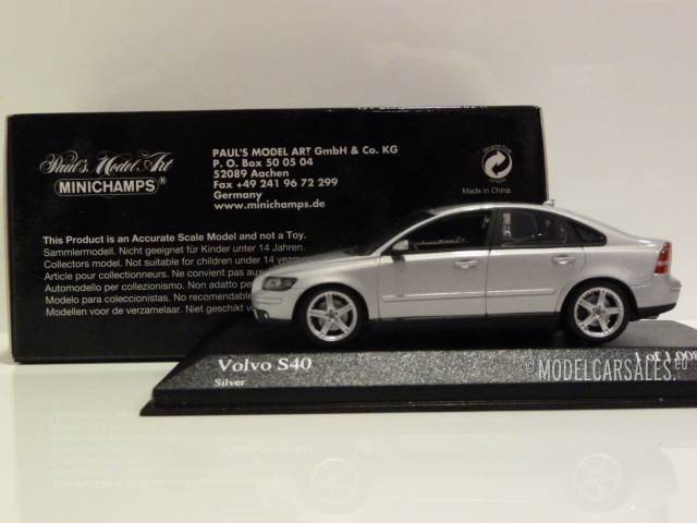 Volvo S40 Silver 1:43 400171202 MINICHAMPS diecast model car