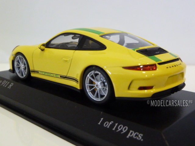 Porsche 911 R (991) Racing Yellow W/ Green 1:43 413066261 ALMOST