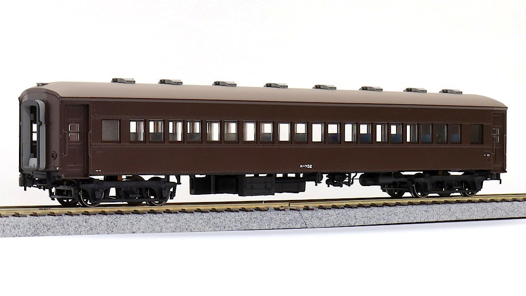 天賞堂 [57058] スハフ32形 丸屋根 ぶどう色2号 原形扉 (1:80 16.5mm