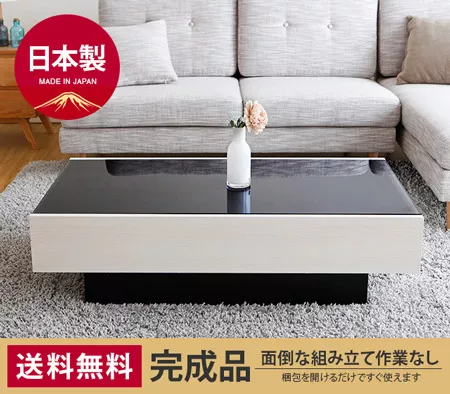 センターテーブル・ローテーブル MOSCOT 幅105cm 全4色 日本製 収納