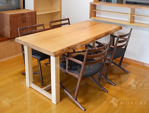 ダイニングテーブルxチェア・ベンチxナラ【神奈川県横浜市 個人住宅
