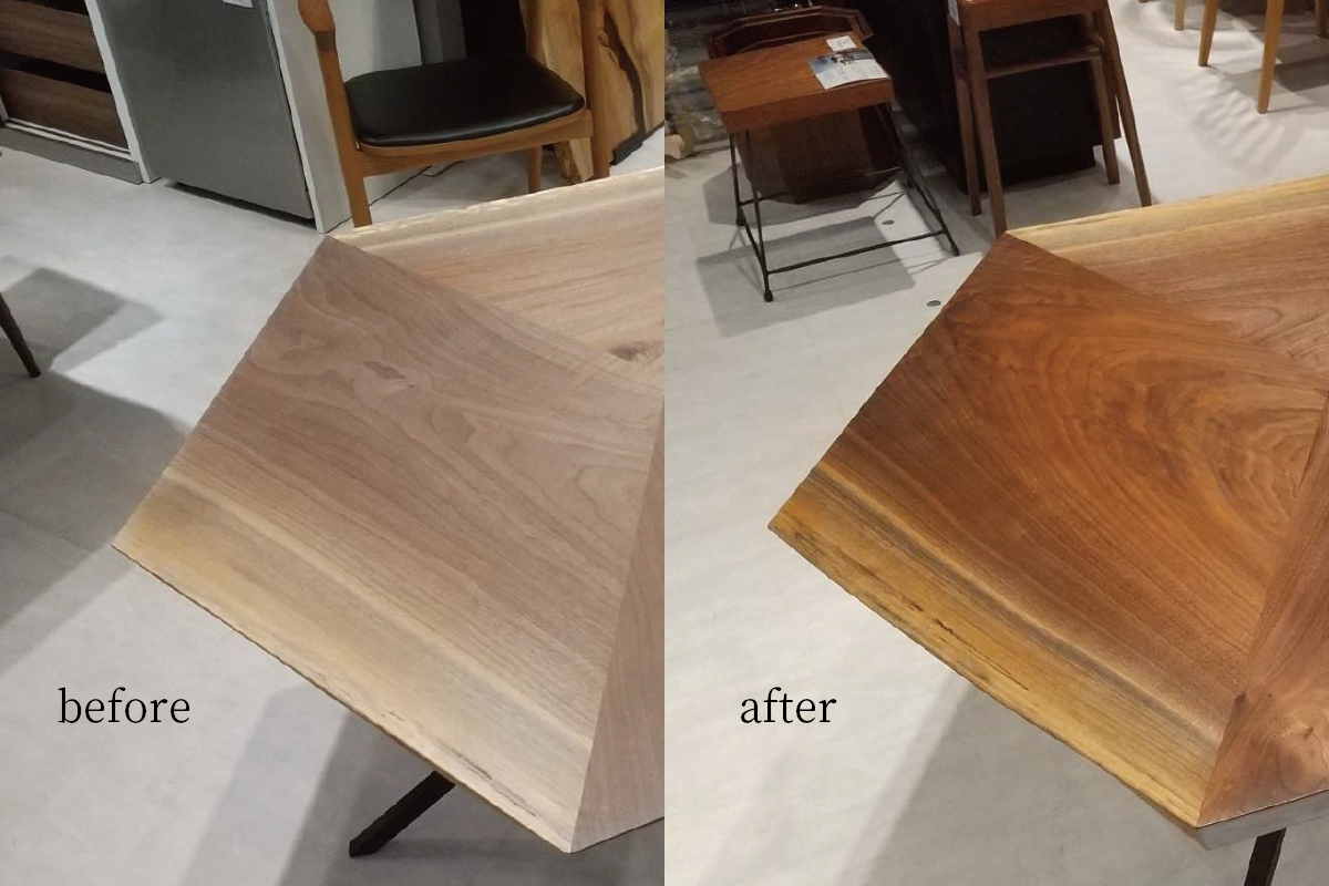 一枚板テーブルにおすすめのオイルやお手入れ方法について解説 | 一枚