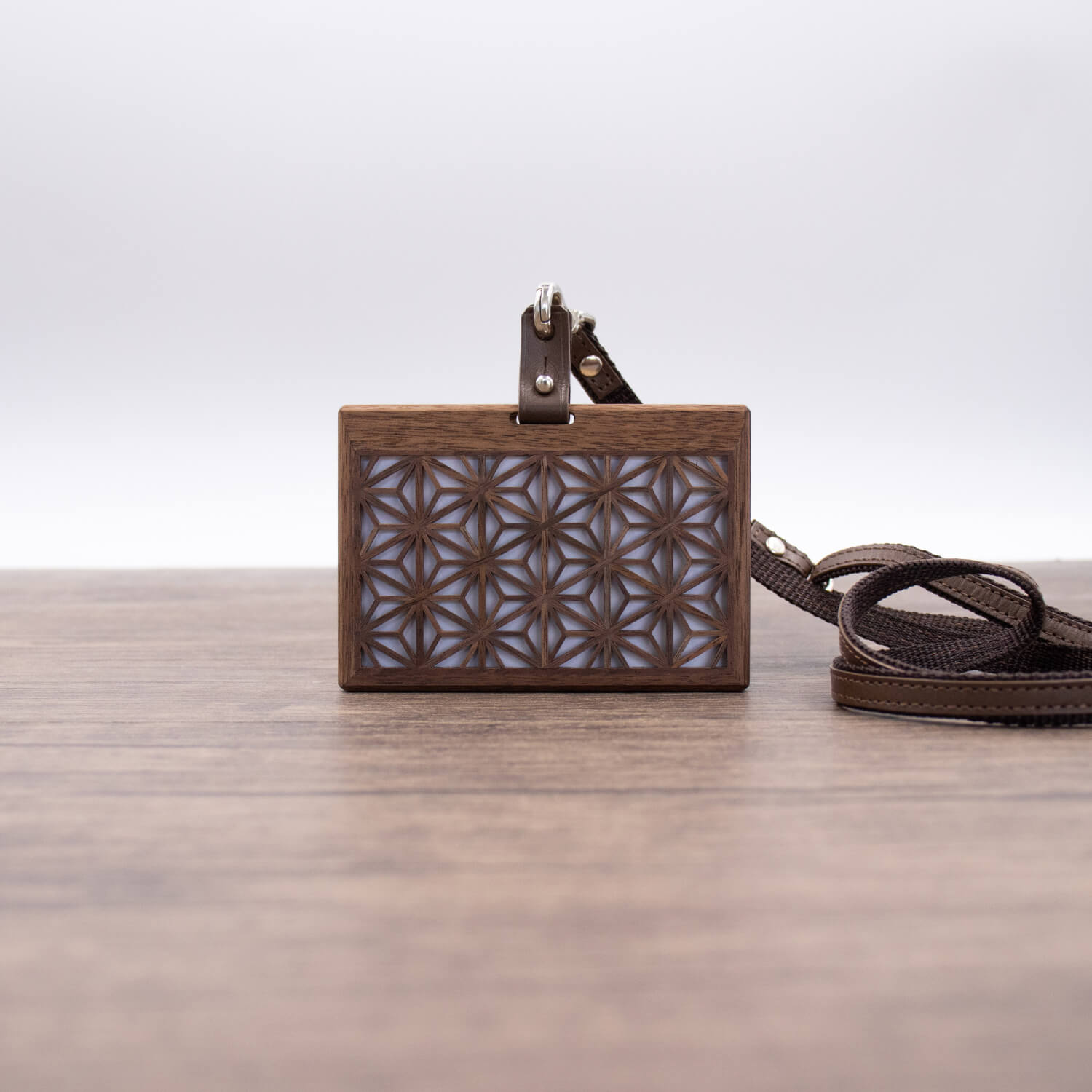 Ichie 組子細工のIDカードケース 木製 横型 カードケース IDケース