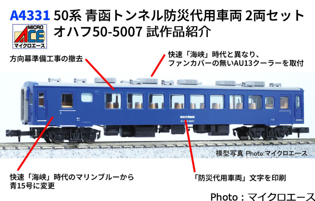 マイクロエース】50系（青函トンネル防災代用車両）2025年10月発売