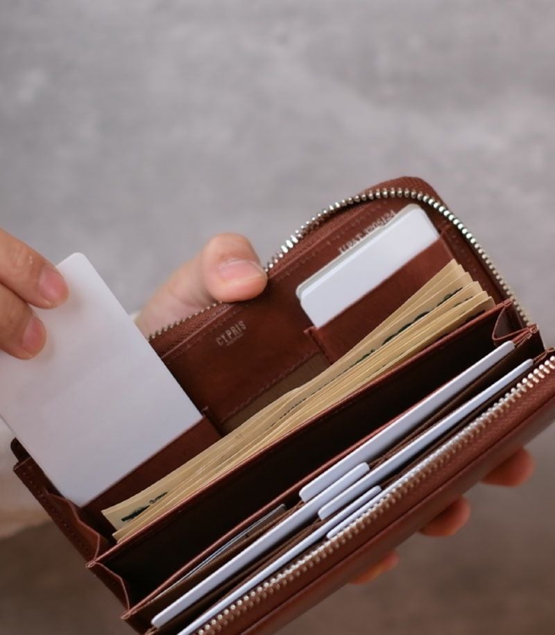 CYPRIS（キプリス）L字ファスナーコンパクトハニーセル長財布｜1ssi