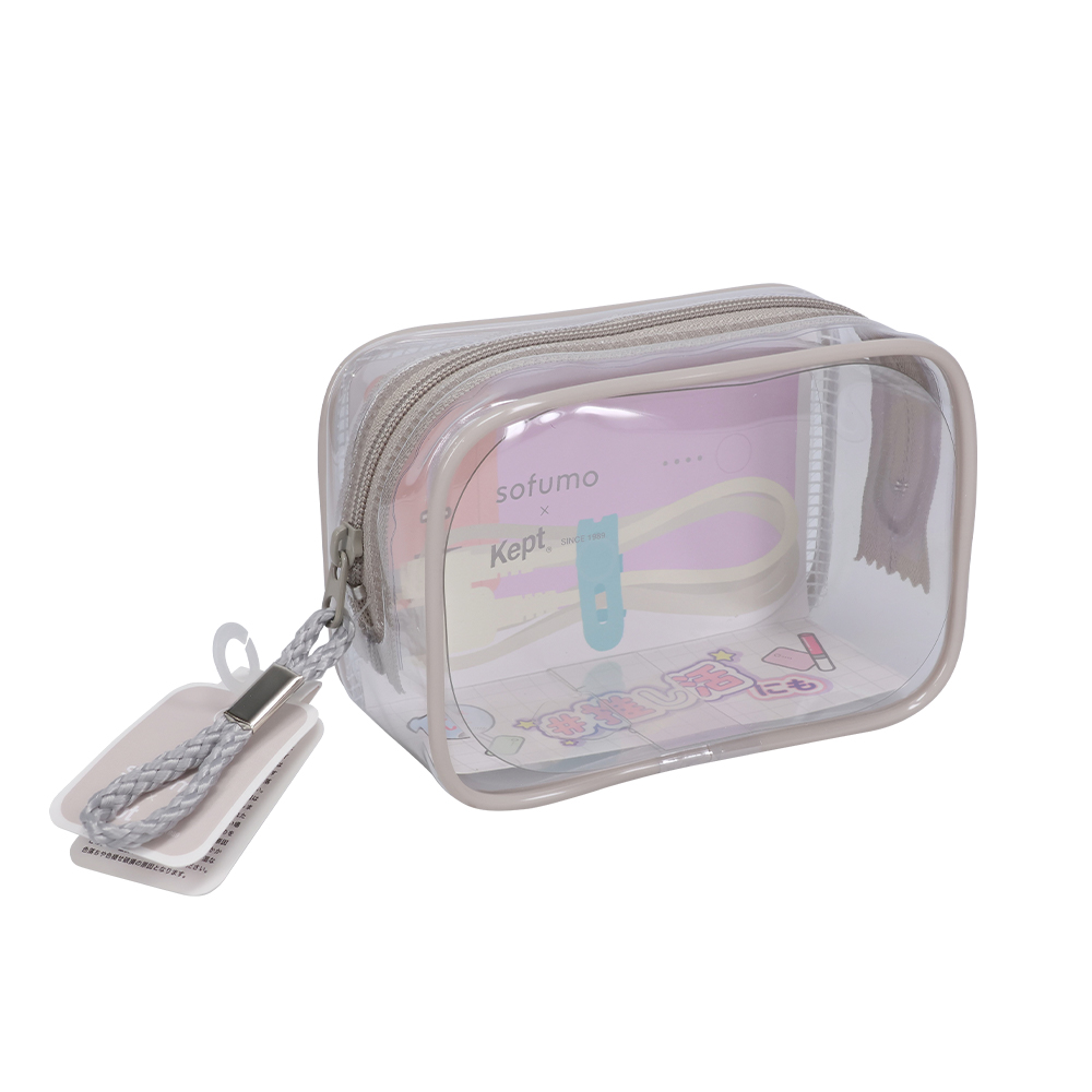 sofumo×Kept クリアガジェットポーチ 自立 全3色（MOT-ACCPCH01