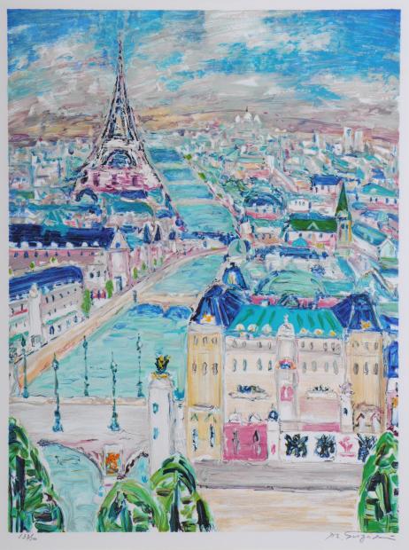 インテリアの絵画をリトグラフの版画で制作した鈴木マサハルの