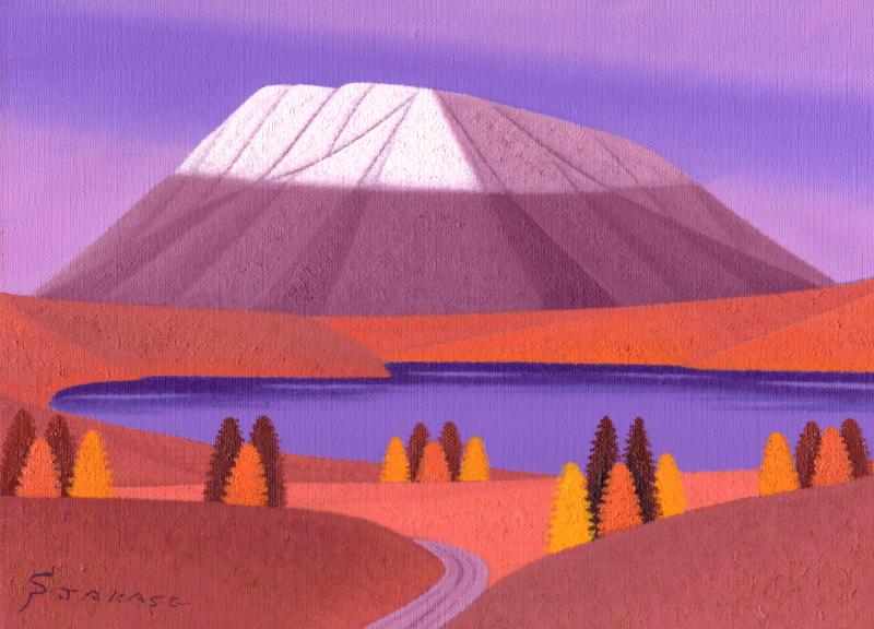 絵画の油絵で高瀬三郎が描いた長野県の山の絵「黒姫山新雪」をご購入