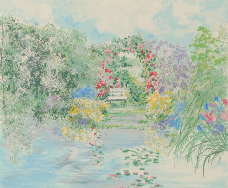 インテリアの絵画をシルクスクリーンの版画で制作したイーダ