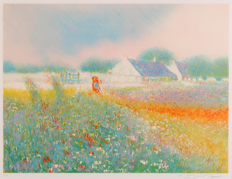 インテリアの絵画をリトグラフの版画で制作したクロード・マヌキアンの