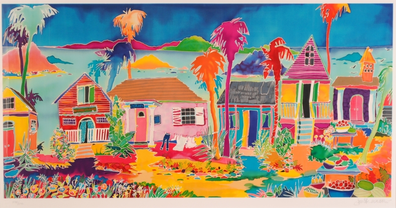 ジェニファー・マークスがシルクスクリーンの版画で制作したインテリア