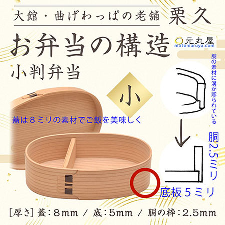 弁当箱 秋田・大館 曲げわっぱ 老舗 栗久のお弁当箱