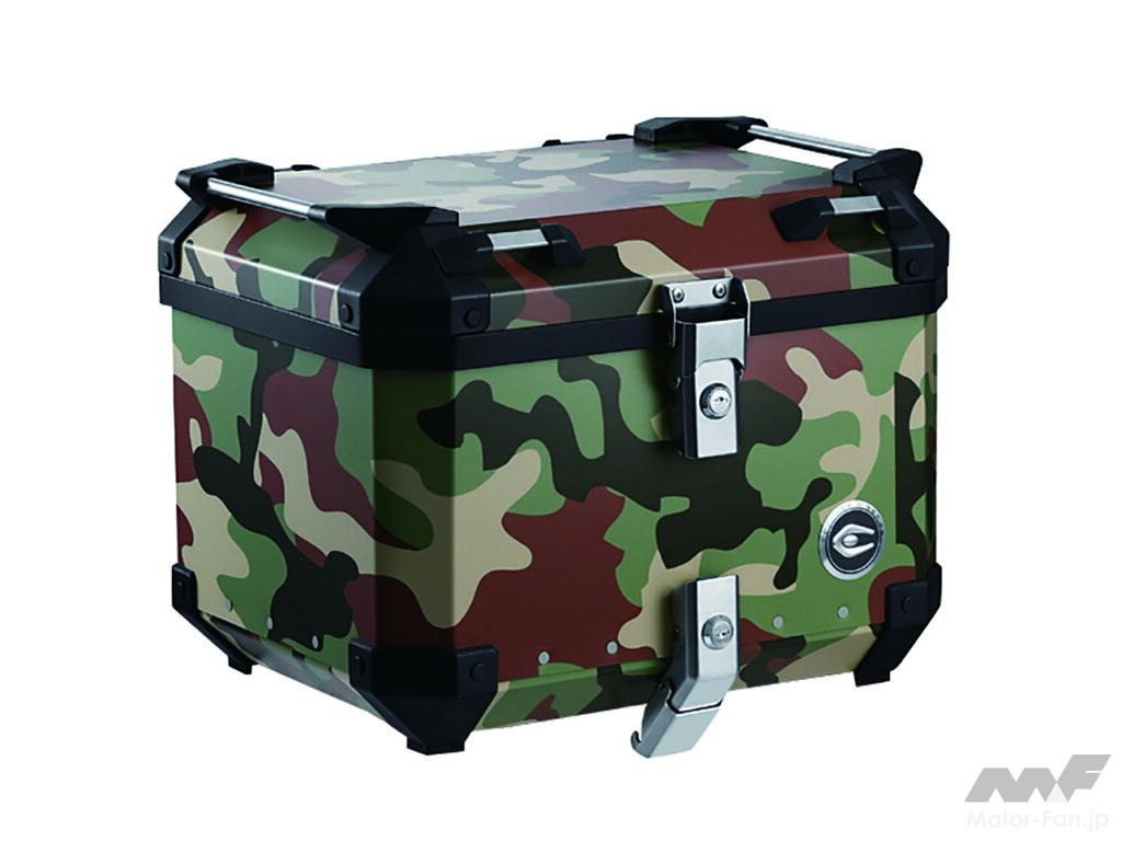 カモフラ柄が人気！ 大容量アルミニウムトップケース、「COOCASE