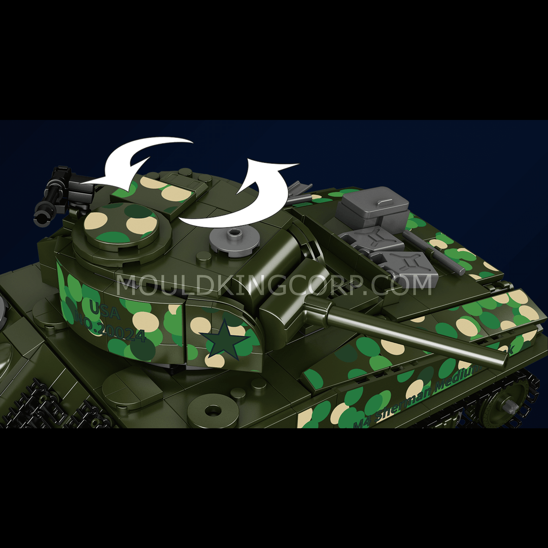 MOULD KING 20024 M4 Sherman Tank Remote Controlled Building Set