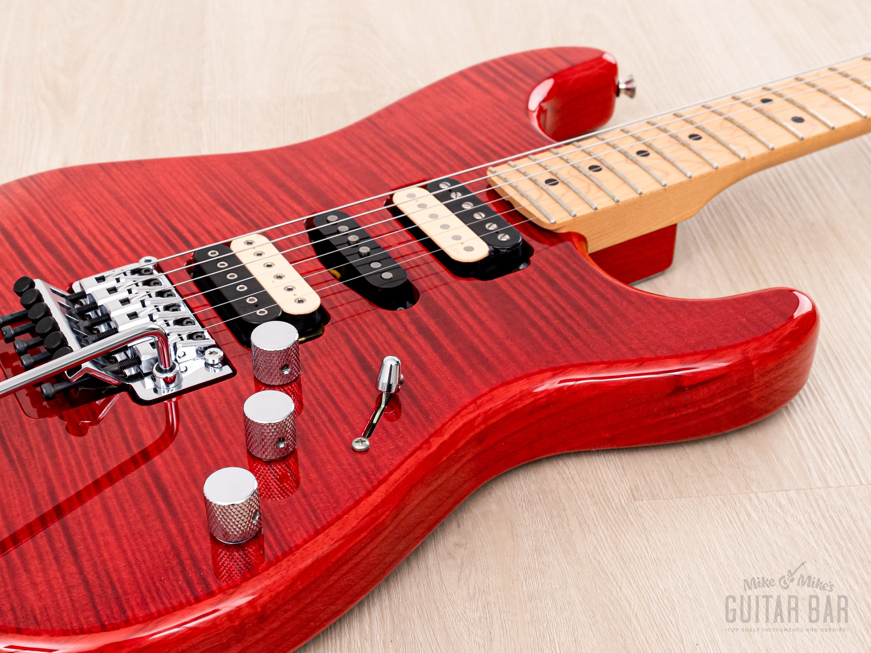 2020 Fender Michiya Haruhata Stratocaster HSH Flame Top Transparent Pi