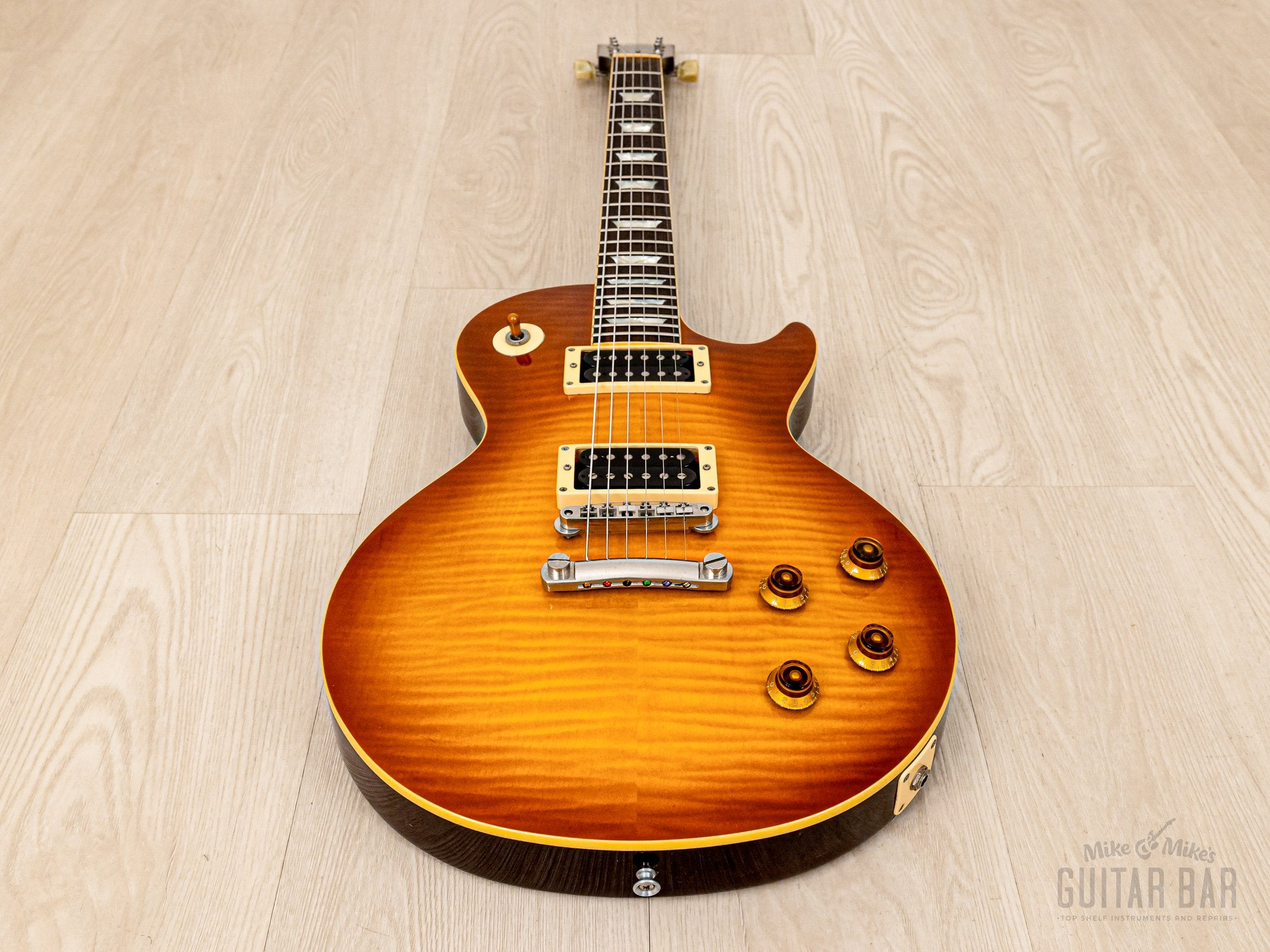1991 Burny RLG '59 Model Standard Flame Top w/ 50s-Style Neck & VH-1 P