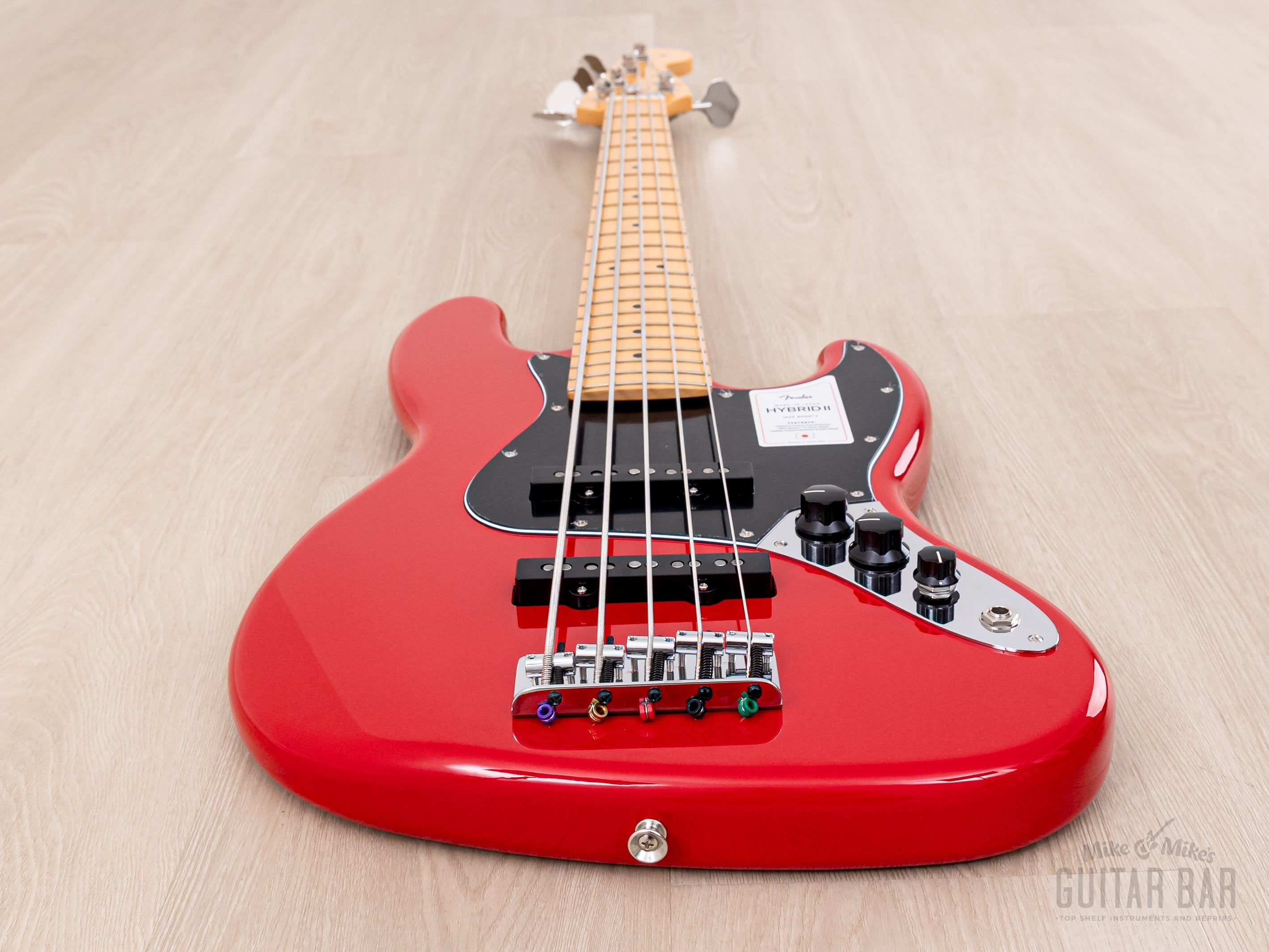 2023 Fender Hybrid II Jazz Bass V 5-String Modena Red, Mint w/ Hangtag