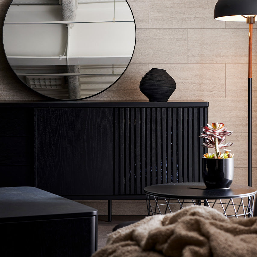 大川家具｜モーブル リビング収納 幅200cm｜和と北欧の要素を取り入れ