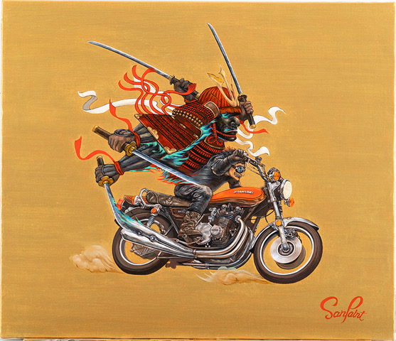 独自の世界と油絵でしか表現出来ない迫力、個展 「SANPAINT EXHIBITION