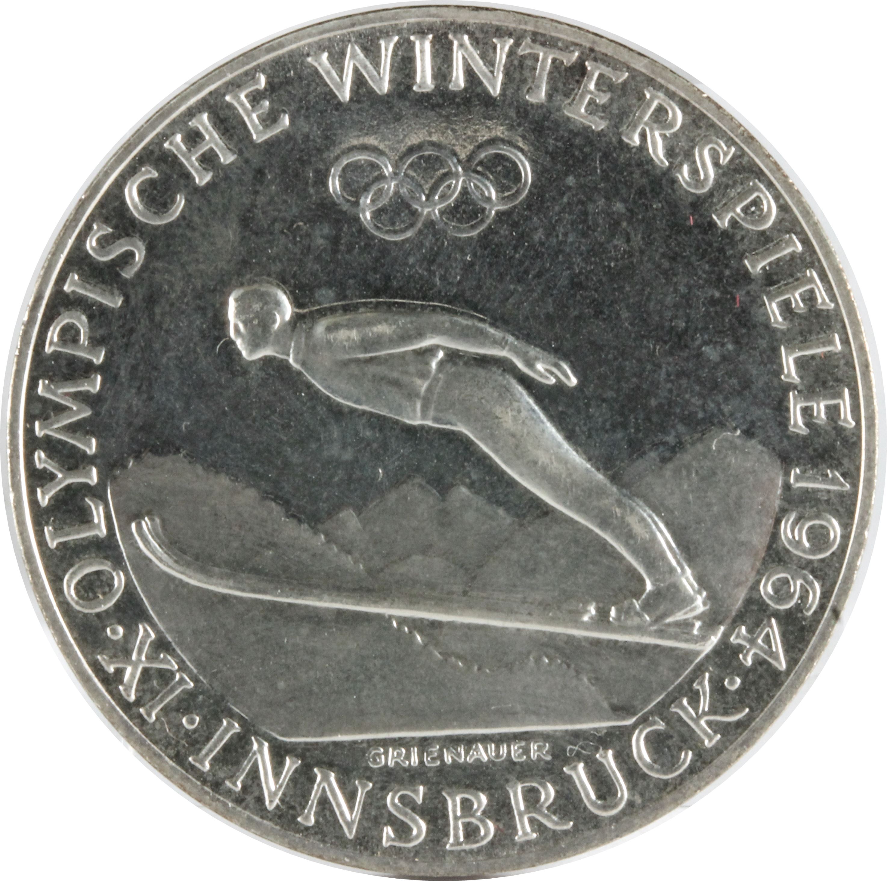 オーストリア 50シリング SCHILLING 銀貨 1979年 オリンピック UNC