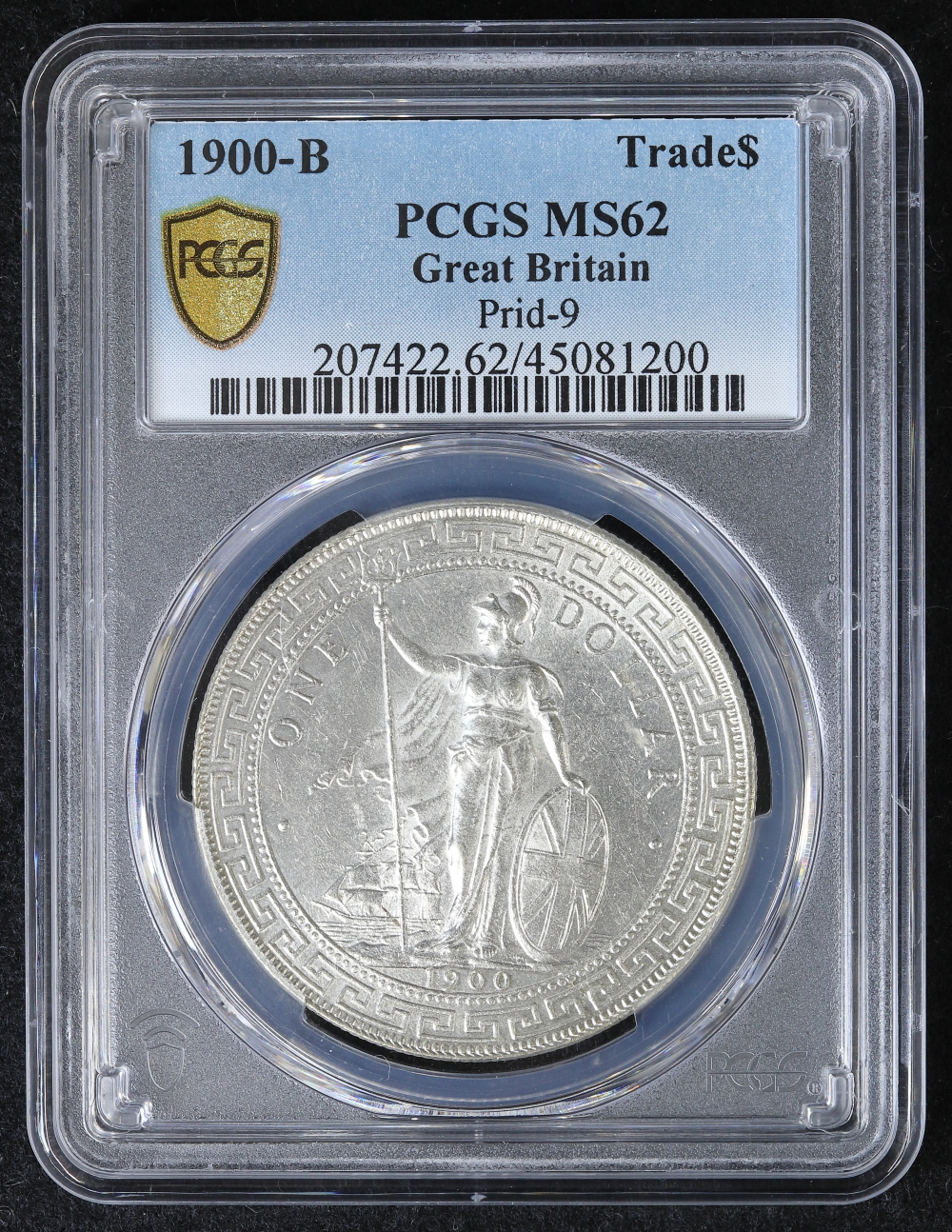 イギリス貿易銀 1900年B PCGS MS62 | ミスターコインズ