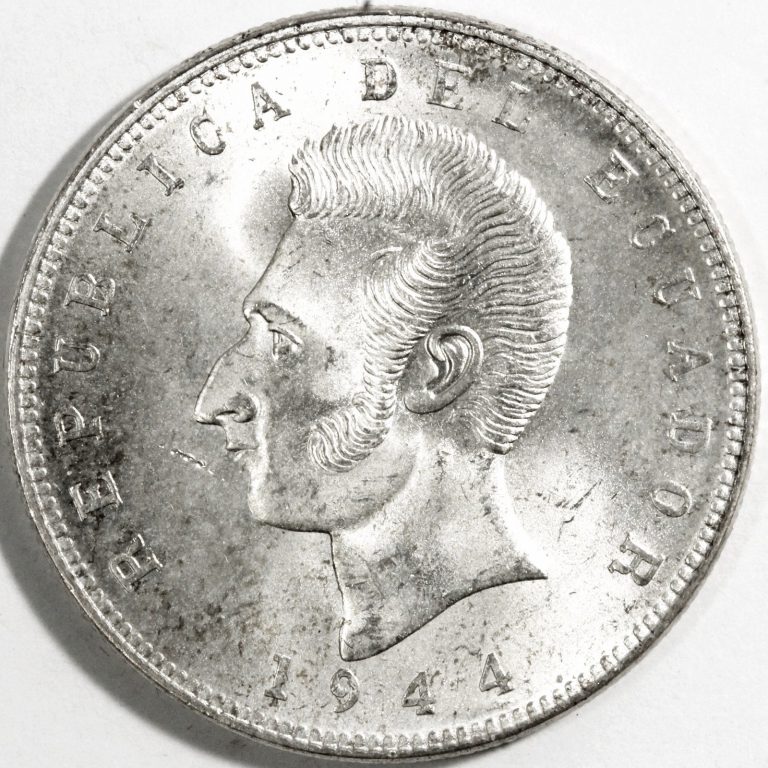 エクアドル 5スクレ銀貨 1944年 古銭 コイン | ミスターコインズ