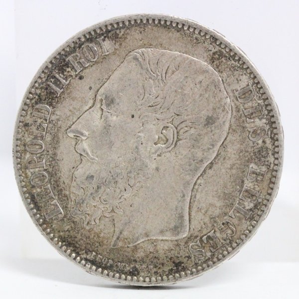 ベルギー 1873年 5フラン銀貨 レオポルド2世 | ミスターコインズ