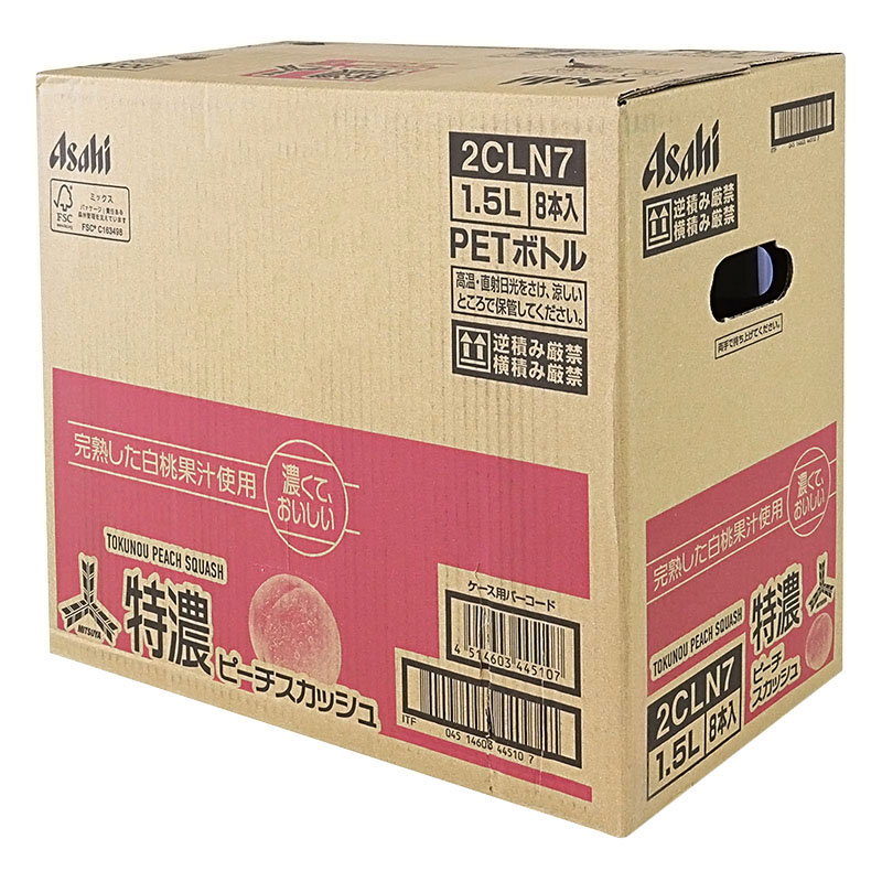 三ツ矢 特濃ピーチ 1箱(1.5L×8本) ｜ ミスターマックスオンラインストア