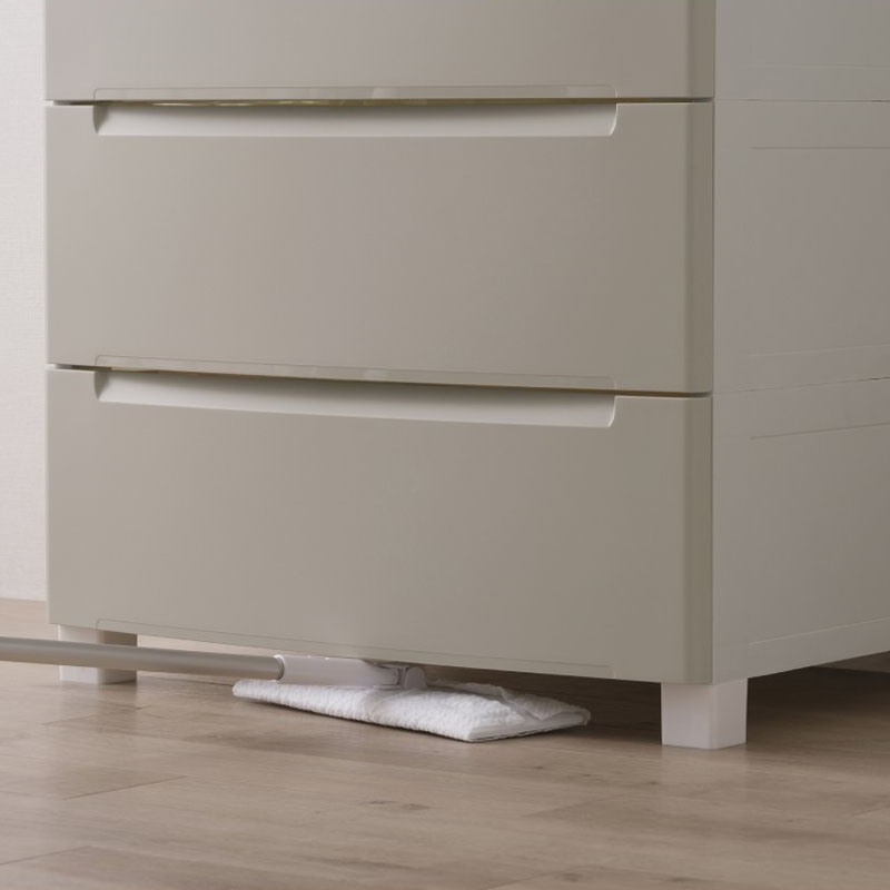 ウッドトップ ノックダウンチェスト ベージュ 4段 ｜ ミスターマックス