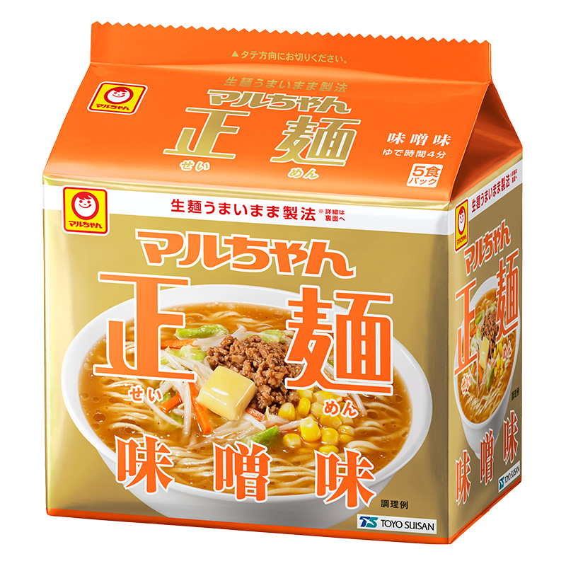 マルちゃん正麺 5食パック 味噌味 108g×5 ｜ ミスターマックス