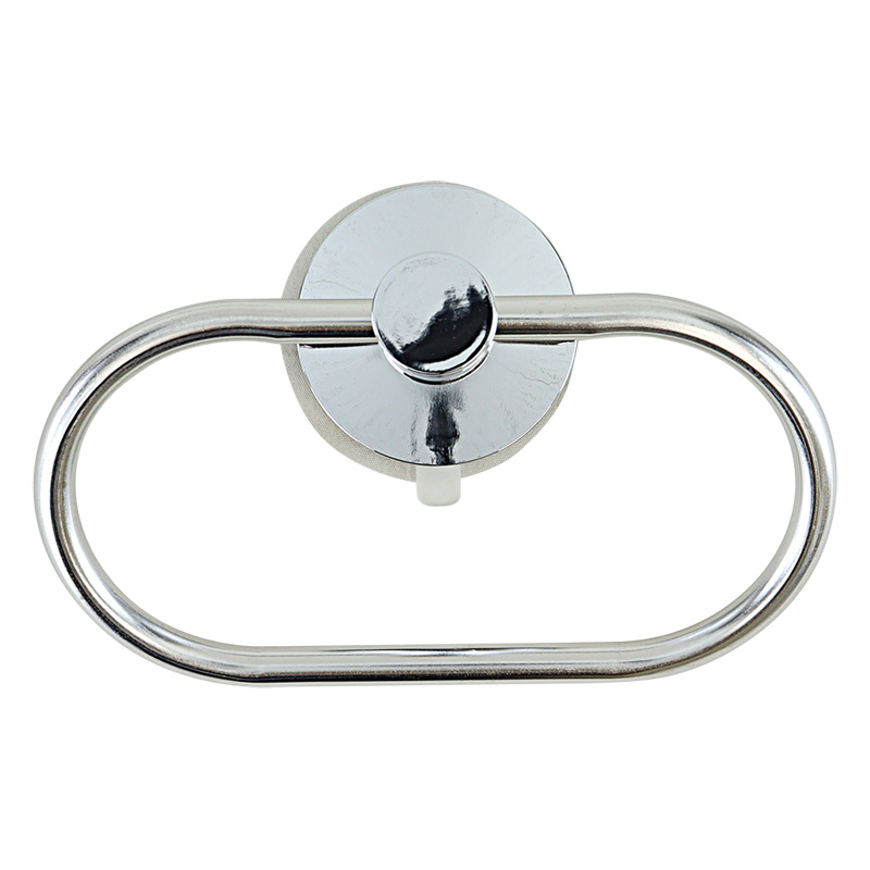 ステンレス タオルリング プッシュ式ジェル吸盤 耐荷重1kg ｜ ミスター