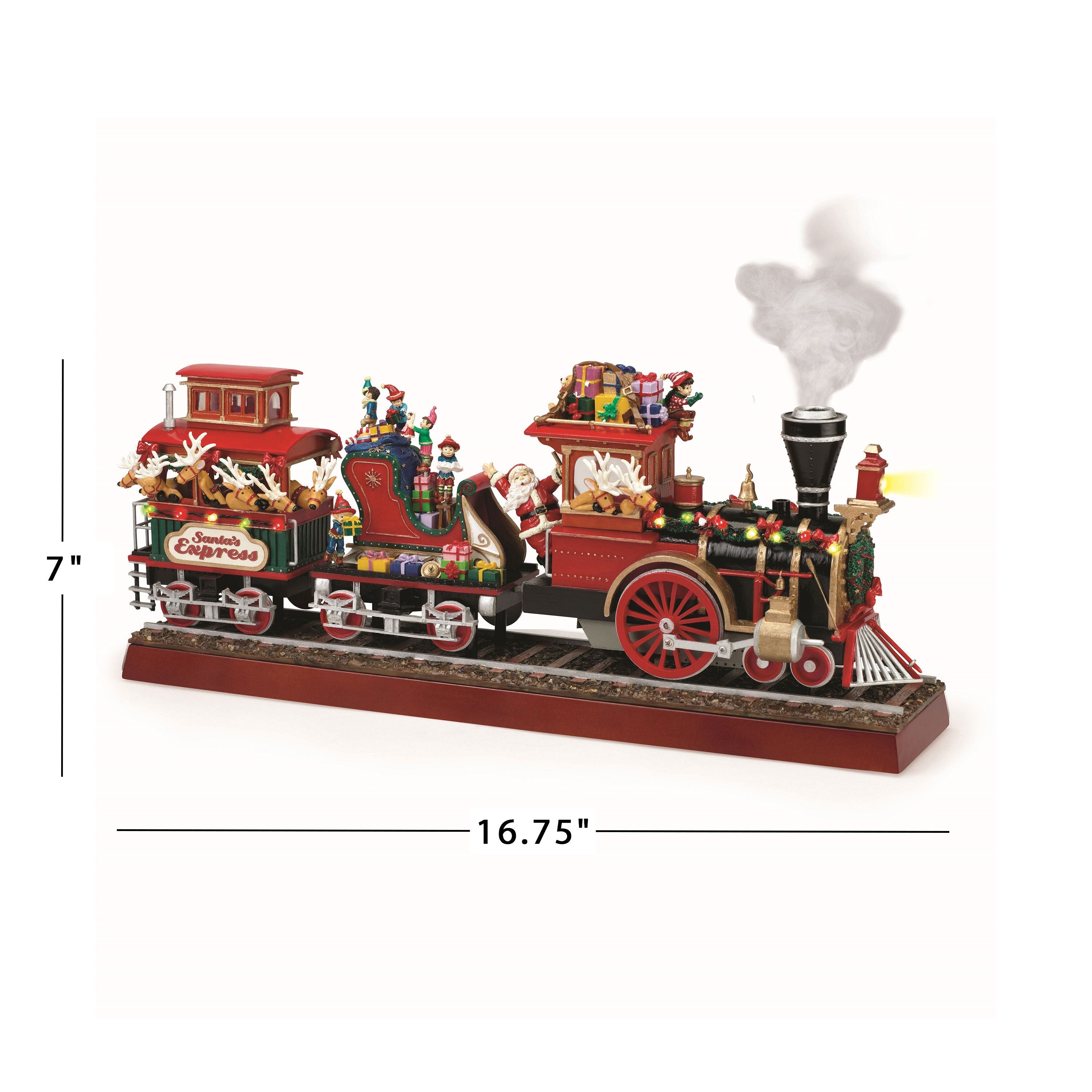 Christmas Train with Real Smoke 20 Songs | LED lights | Mr. Christmas