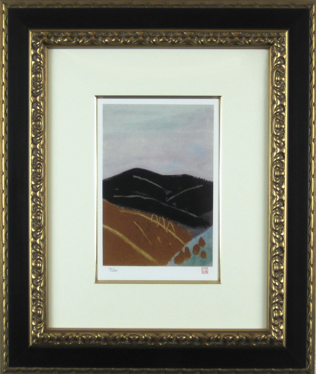 東山魁夷「季の詩 十二月」1954年・卒寿記念・リトグラフ・額寸・476×566mm