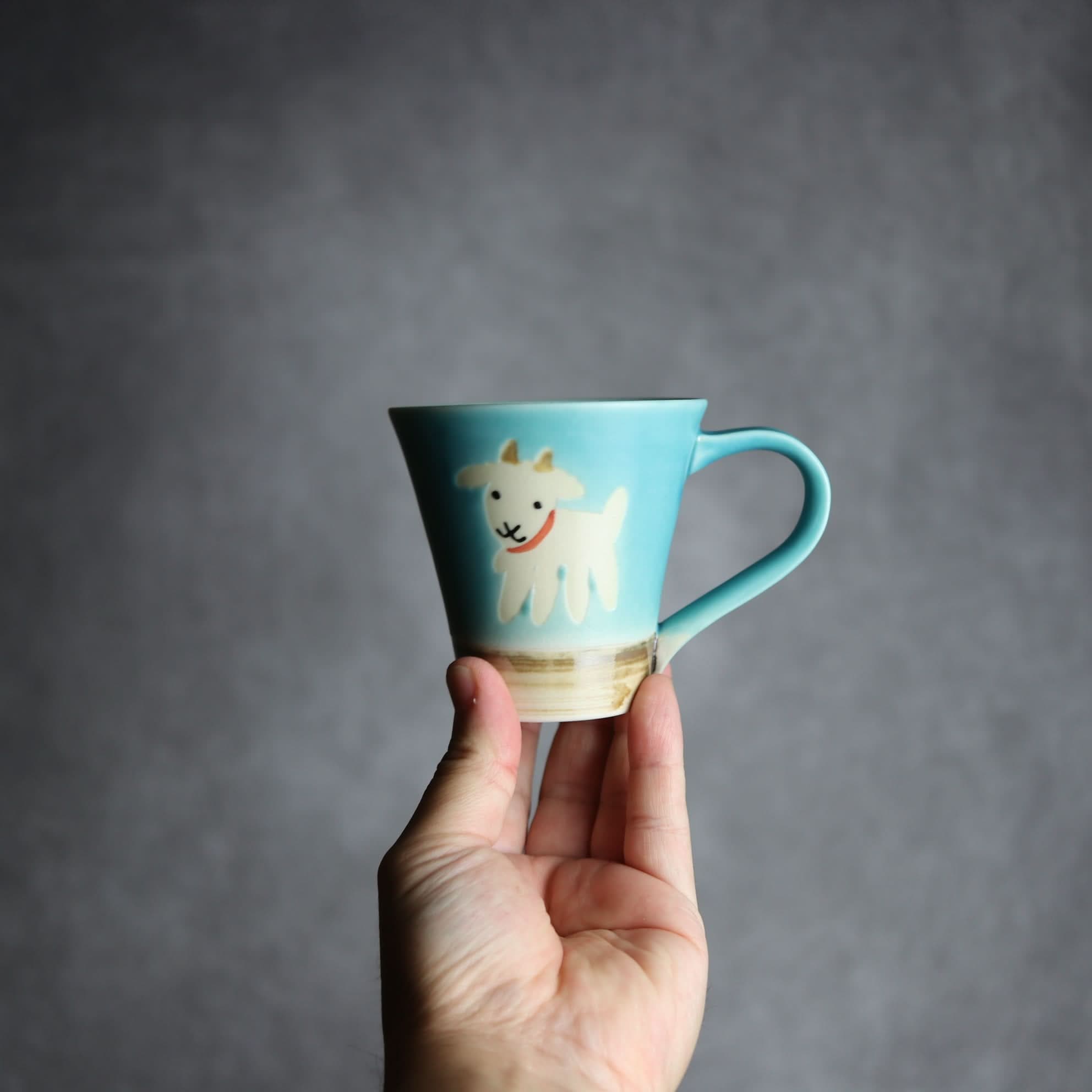 アニマルマグ ヤギ4 やちむん 陶器 atelier qucchane｜atelier