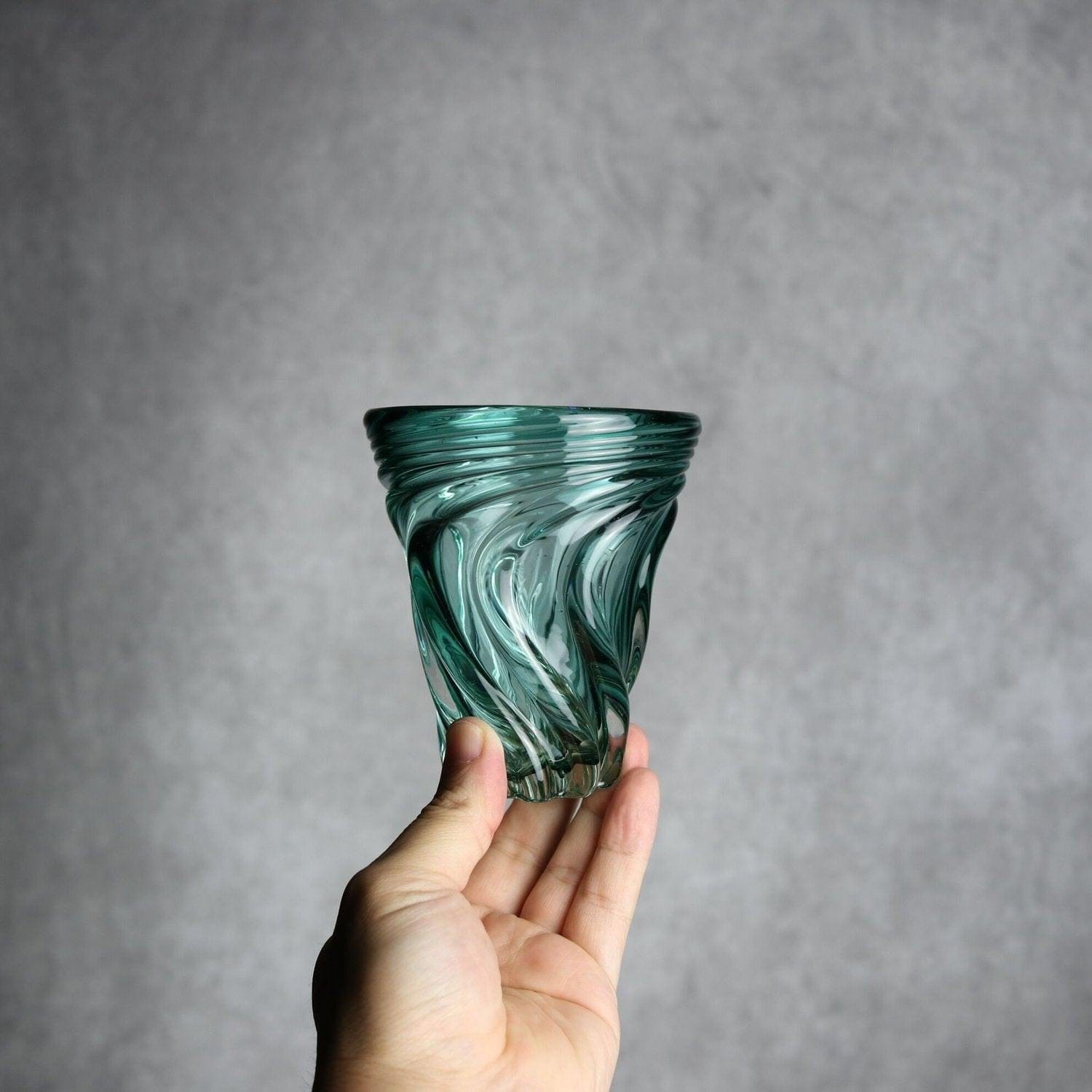 S.モールグラス グリーン 琉球ガラス ガラス工房清天｜ガラス工房 清天