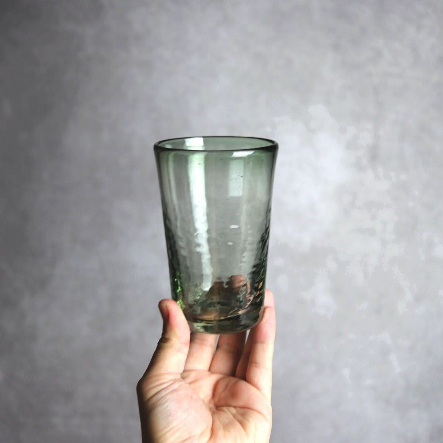 ノーマルグラス 大 グリーン 琉球ガラス ガラス工房清天｜ガラス工房