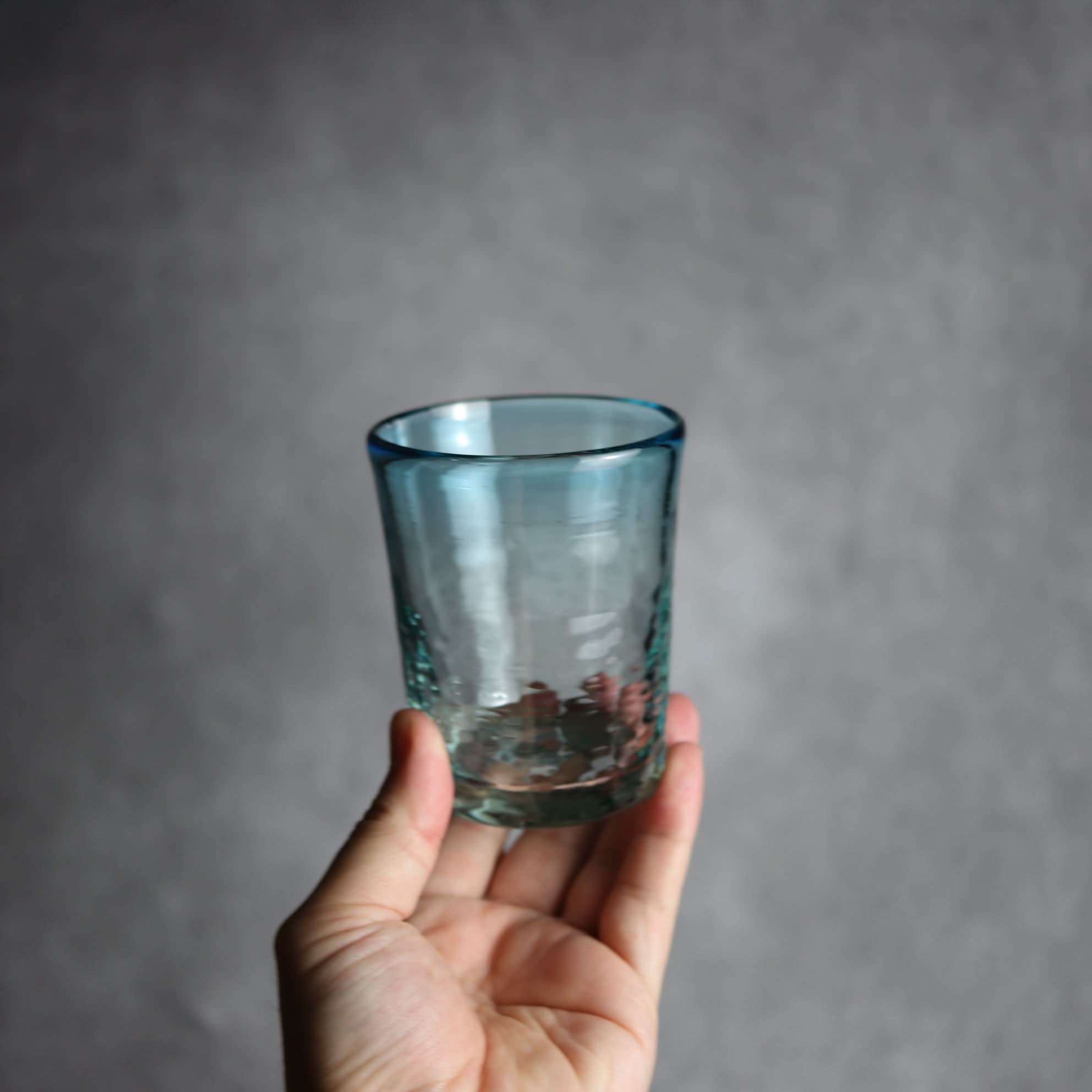 ノーマルグラス 中 水色 琉球ガラス ガラス工房清天｜ガラス工房 清天
