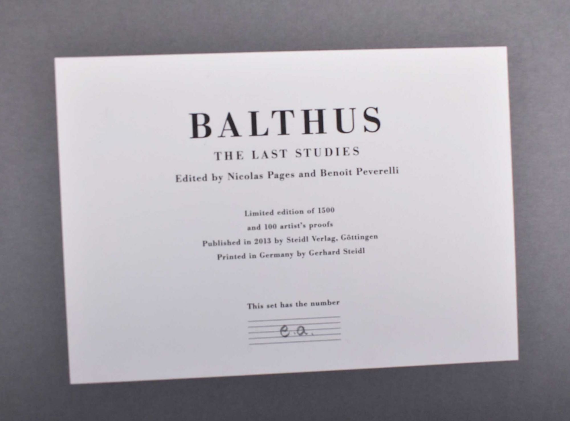 Balthus. The Last Studies | Nicolas Pages, Benoît Peverelli