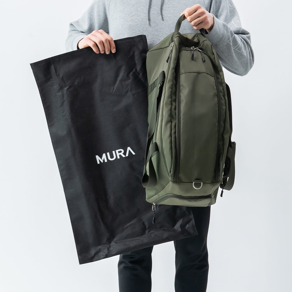 3WAY ポリエステル シューズポケット スポーツボストンバッグ