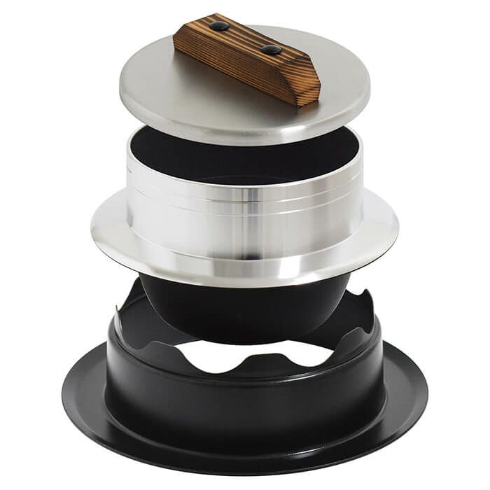 ウルシヤマ金属工業釜飯 ご飯窯 3合 ガス火専用アルミ製 日本製 謹製