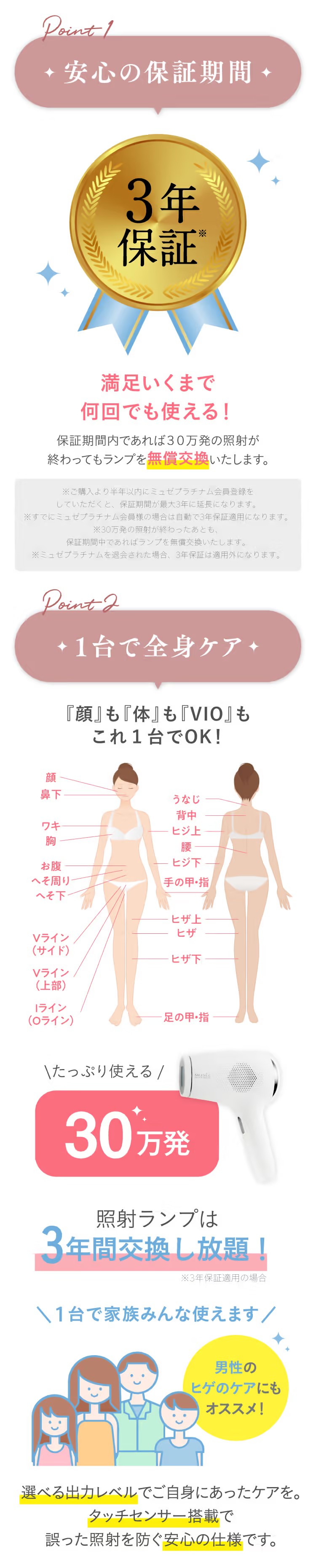 ミュゼオリジナルの光美容器 | 美容脱毛サロン ミュゼプラチナム