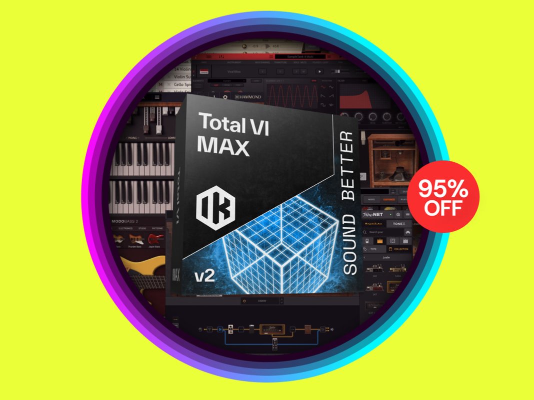 Get Ik Multimedia's complete Total VI MAX 2 virtual instrument