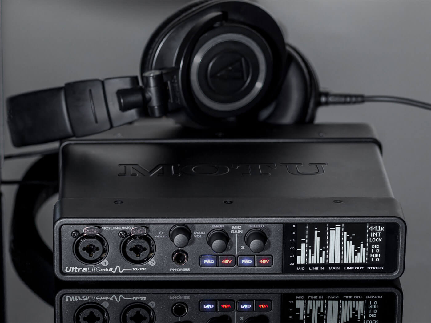 MOTU's UltraLite-mk5 provides 40 simultaneous audio channels over