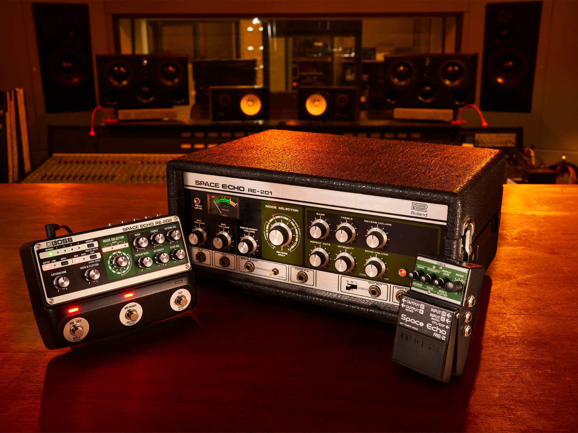 Boss brings back the iconic Roland Space Echo RE-201 as two guitar