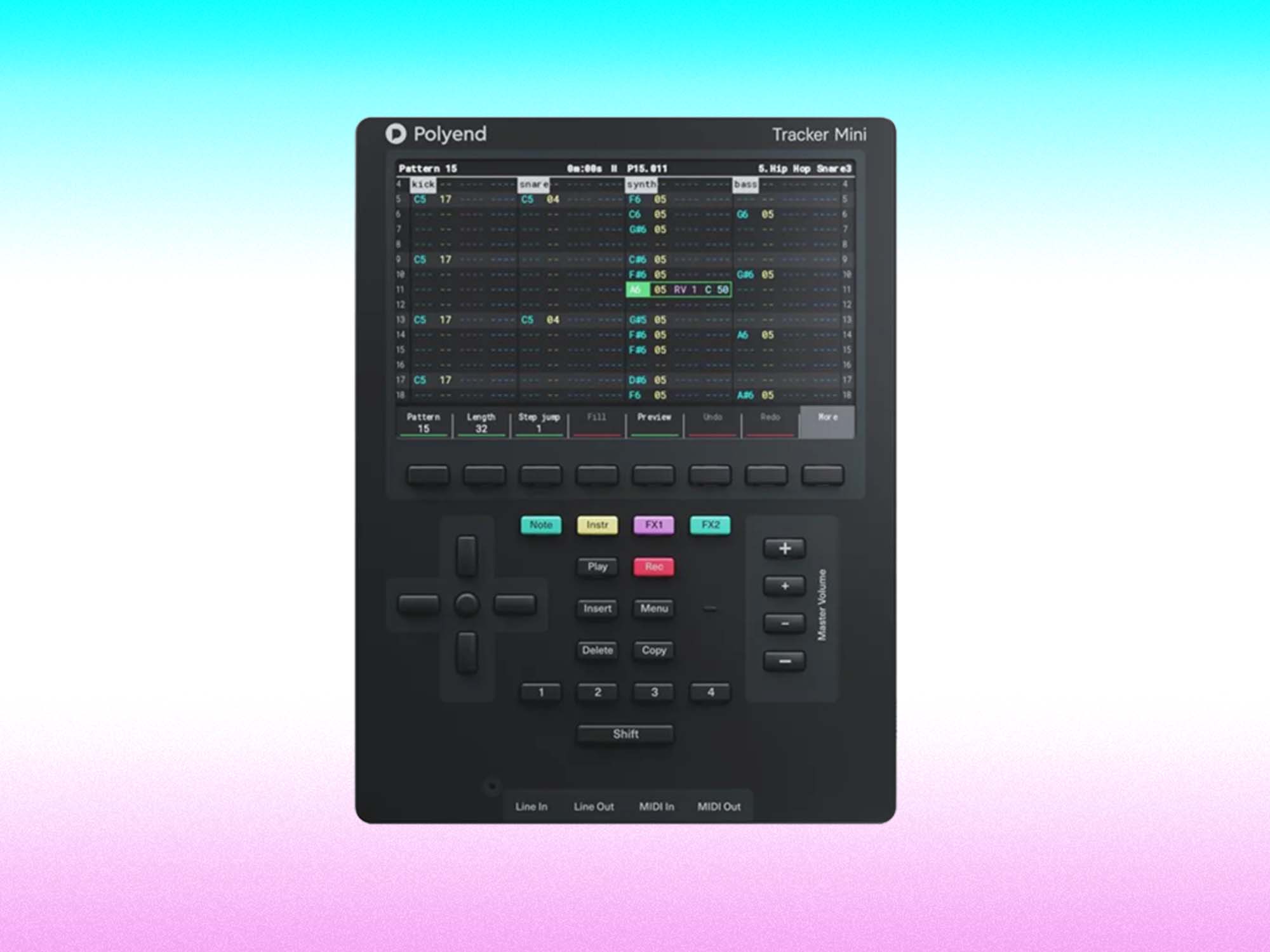 Polyend's Tracker Mini is a portable, standalone audio workstation