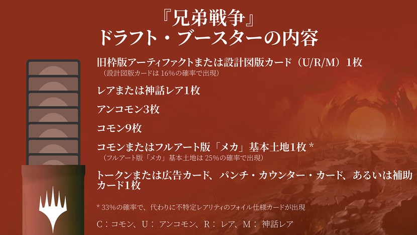 兄弟戦争』の各種ブースター製品の内容は？｜読み物｜マジック：ザ