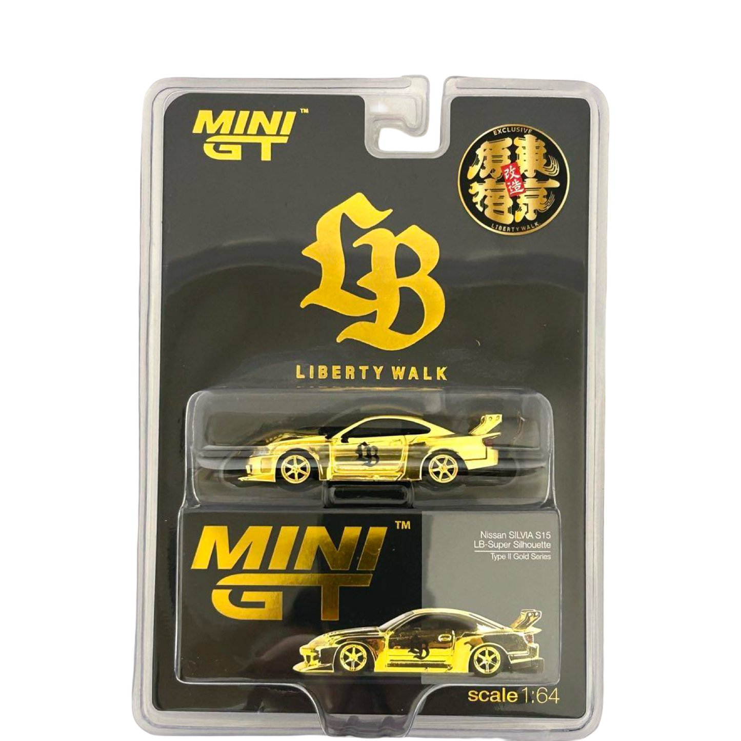 MiniGT 1:64 LBWK Nissan Silvia S15 Gold Chrome - Harajuku Store