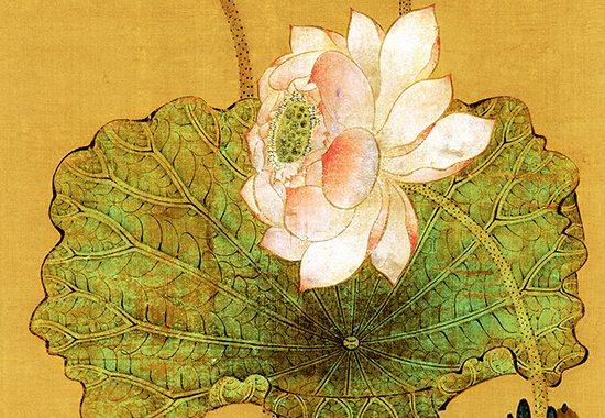 古画欣赏：明陈洪绶荷花鸳鸯图- 墨韵书香