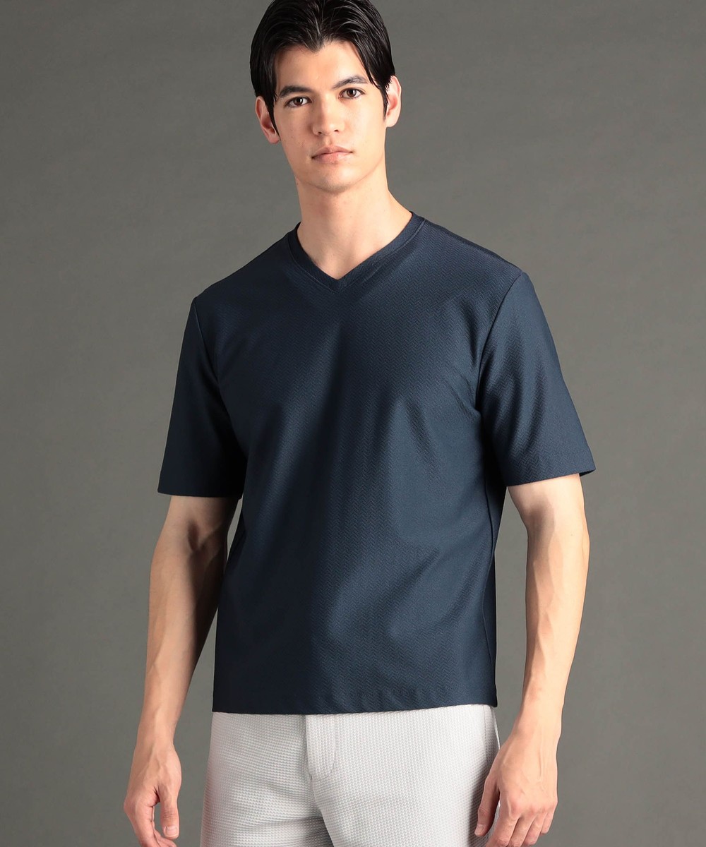 ex/tra】クールタッチセンセーション VネックTシャツ｜半袖｜ニコル